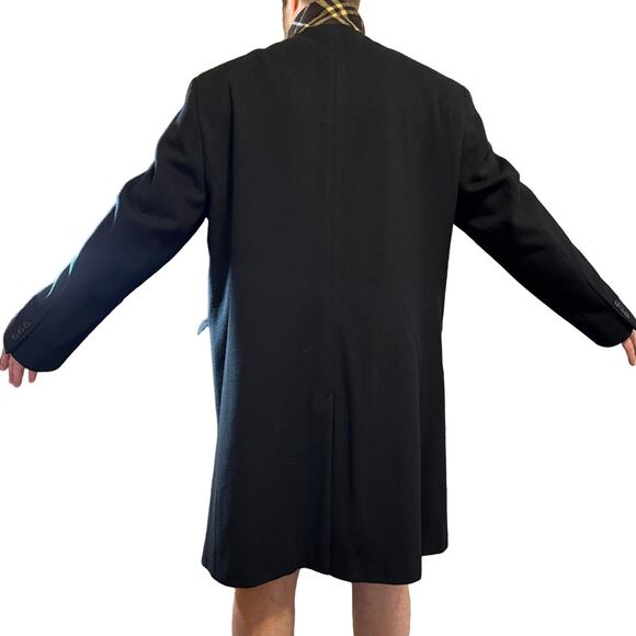 BURBERRY Men’s Wool Overcoat Black Size 48 Regular - Picture 10 of 10
